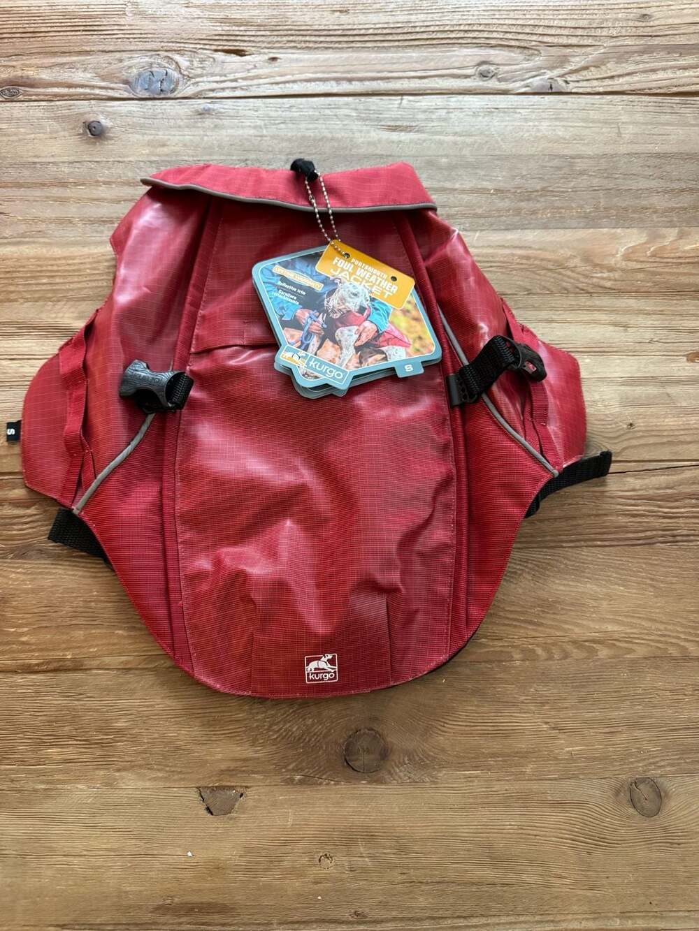 Kurgo Portsmouth Foul Weather Dog Jacket Red Size Small